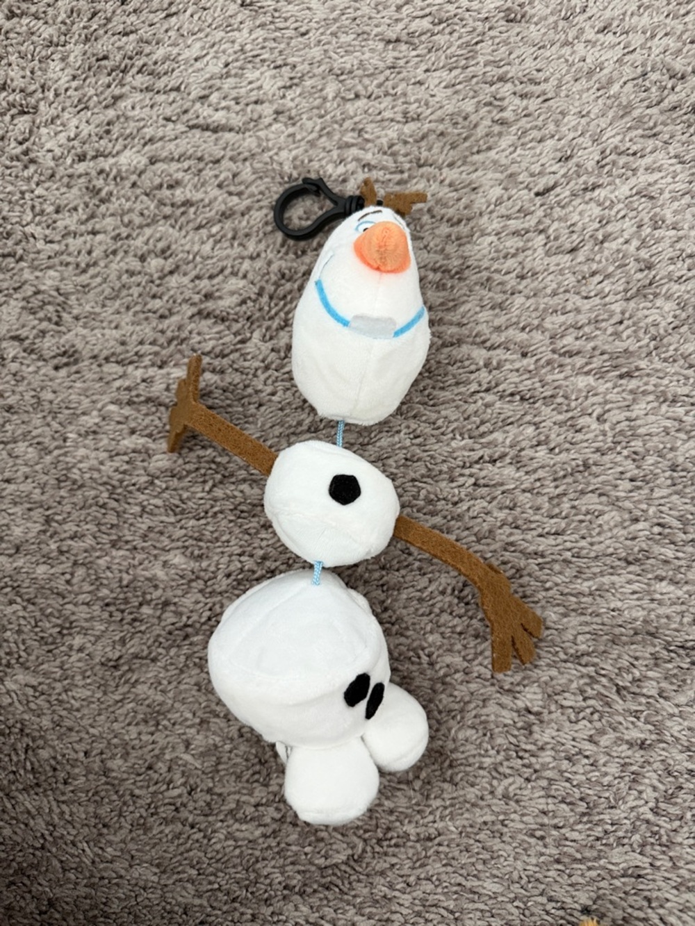 Plush Olaf scentsy Keychain or Bag charm: White, Orange, Brown